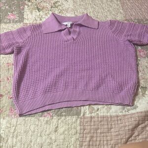 Time and Tru Women's Lavender V-Neck Sweater